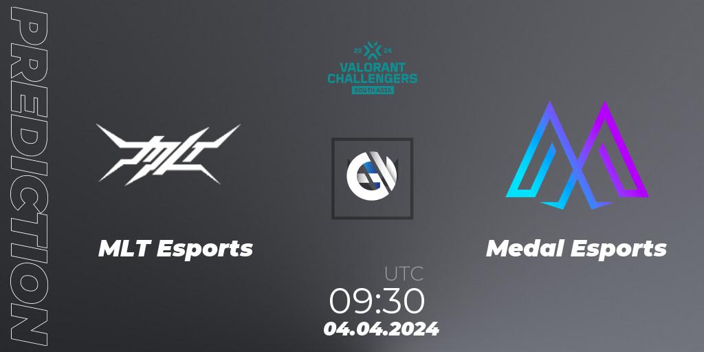 MLT Esports vs Medal Esports: Betting TIp, Match Prediction. 04.04.2024 at 09:30. VALORANT, VALORANT Challengers 2024 South Asia: Split 1 - Cup 2