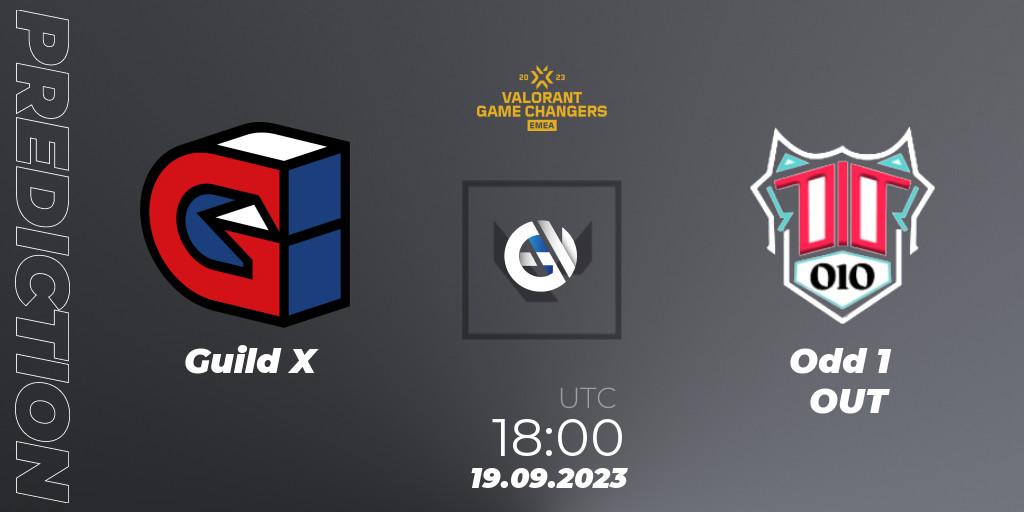 Guild X vs Odd 1 OUT: Betting TIp, Match Prediction. 19.09.2023 at 18:00. VALORANT, VCT 2023: Game Changers EMEA Stage 3 - Group Stage