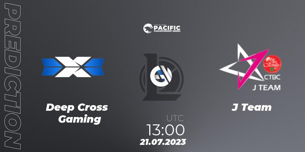 Deep Cross Gaming vs J Team: Betting TIp, Match Prediction. 21.07.2023 at 13:30. LoL, PACIFIC Championship series Group Stage