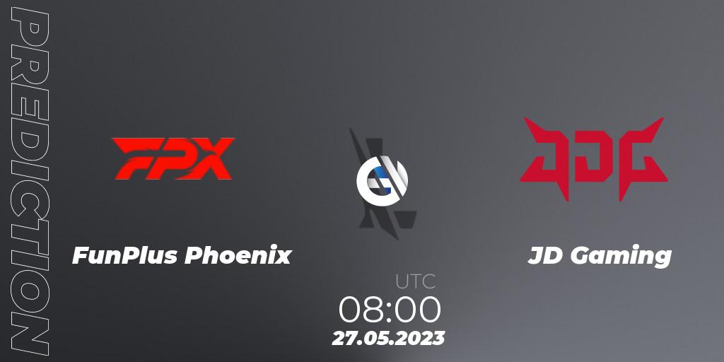 FunPlus Phoenix vs JD Gaming: Betting TIp, Match Prediction. 27.05.2023 at 08:00. Wild Rift, WRL Asia 2023 - Season 1 - Regular Season