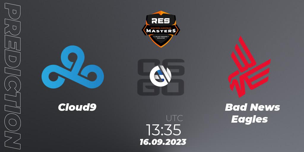 Cloud9 vs Bad News Eagles: Betting TIp, Match Prediction. 16.09.2023 at 13:35. Counter-Strike (CS2), RES Eastern European Masters: Fall 2023