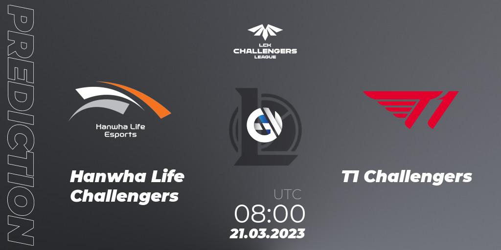 Hanwha Life Challengers vs T1 Challengers: Betting TIp, Match Prediction. 21.03.2023 at 08:00. LoL, LCK Challengers League 2023 Spring
