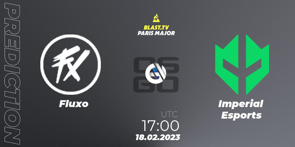 Fluxo vs Imperial Esports: Betting TIp, Match Prediction. 18.02.2023 at 17:00. Counter-Strike (CS2), BLAST.tv Paris Major 2023 South America RMR Closed Qualifier