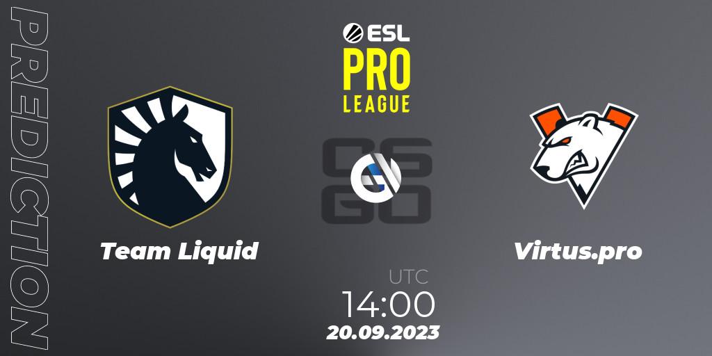Team Liquid vs Virtus.pro: Betting TIp, Match Prediction. 20.09.23. CS2 (CS:GO), ESL Pro League Season 18