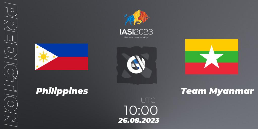 Philippines vs Team Myanmar: Betting TIp, Match Prediction. 26.08.23. Dota 2, IESF World Championship 2023