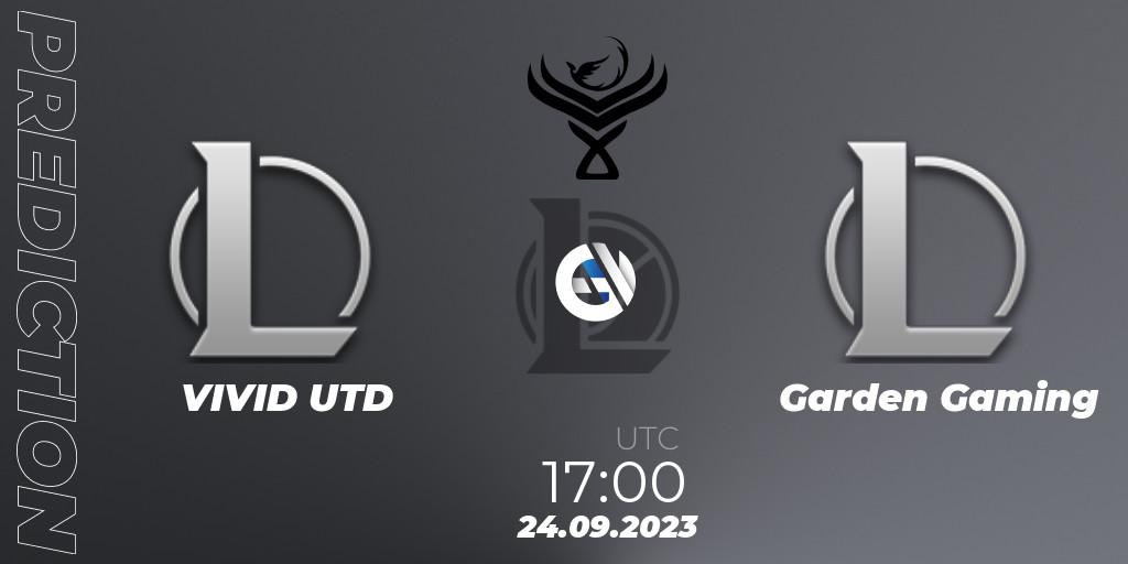 VIVID UTD vs Garden Gaming: Betting TIp, Match Prediction. 24.09.2023 at 17:00. LoL, Leagues.gg Danish National League 2023