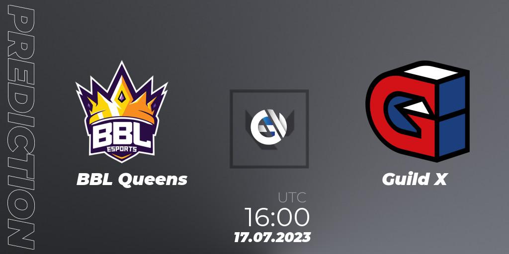 BBL Queens vs Guild X: Betting TIp, Match Prediction. 17.07.2023 at 16:00. VALORANT, VCT 2023: Game Changers EMEA Series 2 - Group Stage