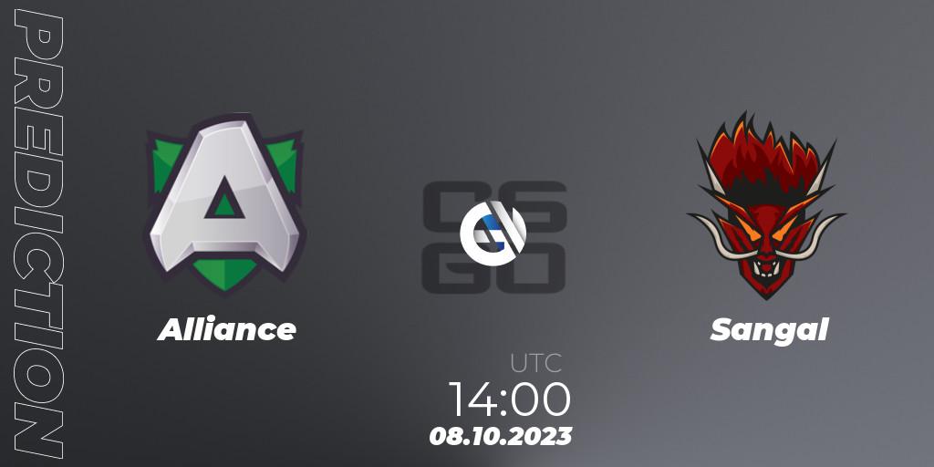 Alliance vs Sangal: Betting TIp, Match Prediction. 08.10.2023 at 14:00. Counter-Strike (CS2), A1 Gaming League Season 7