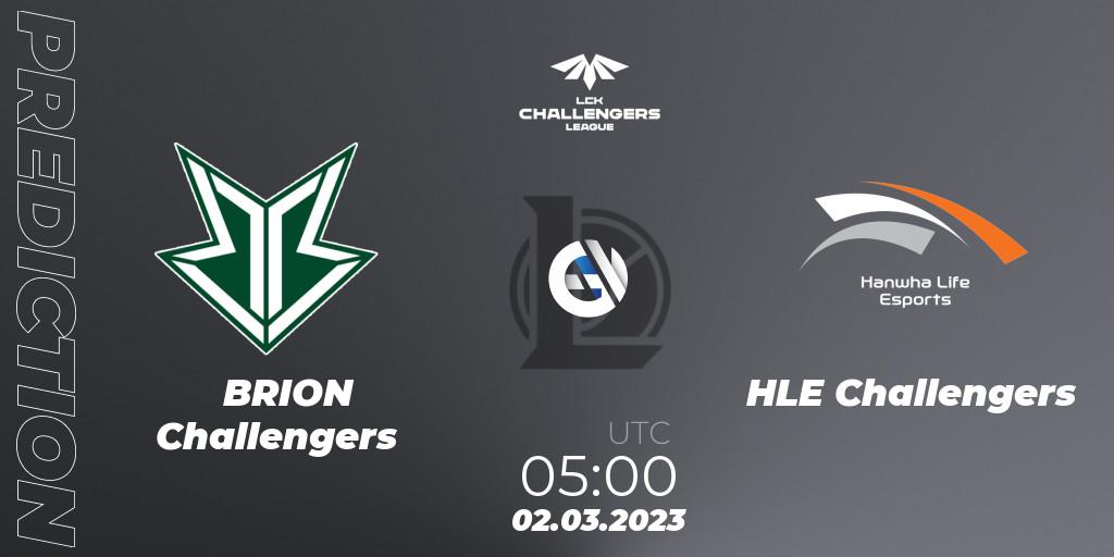 Brion Esports Challengers vs HLE Challengers: Betting TIp, Match Prediction. 02.03.2023 at 05:00. LoL, LCK Challengers League 2023 Spring