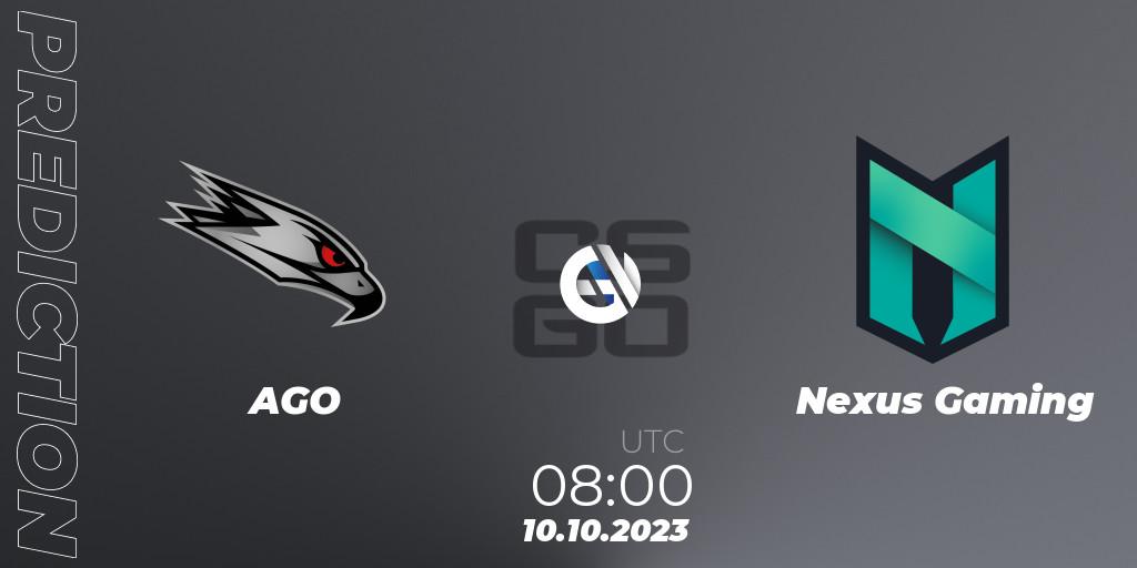 AGO vs Nexus Gaming: Betting TIp, Match Prediction. 10.10.23. CS2 (CS:GO), European Pro League Season 11: Division 2