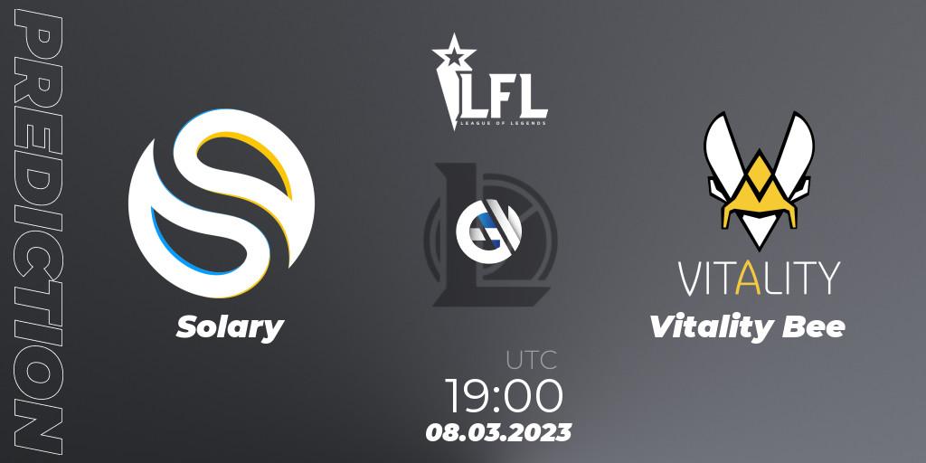 Solary vs Vitality Bee: Betting TIp, Match Prediction. 08.03.23. LoL, LFL Spring 2023 - Group Stage