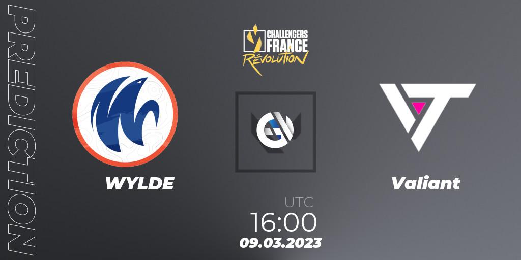 WYLDE vs Valiant: Betting TIp, Match Prediction. 09.03.2023 at 16:00. VALORANT, VALORANT Challengers 2023 France: Revolution Split 1