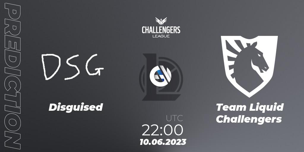 Disguised vs Team Liquid Challengers: Betting TIp, Match Prediction. 10.06.2023 at 22:00. LoL, North American Challengers League 2023 Summer - Group Stage