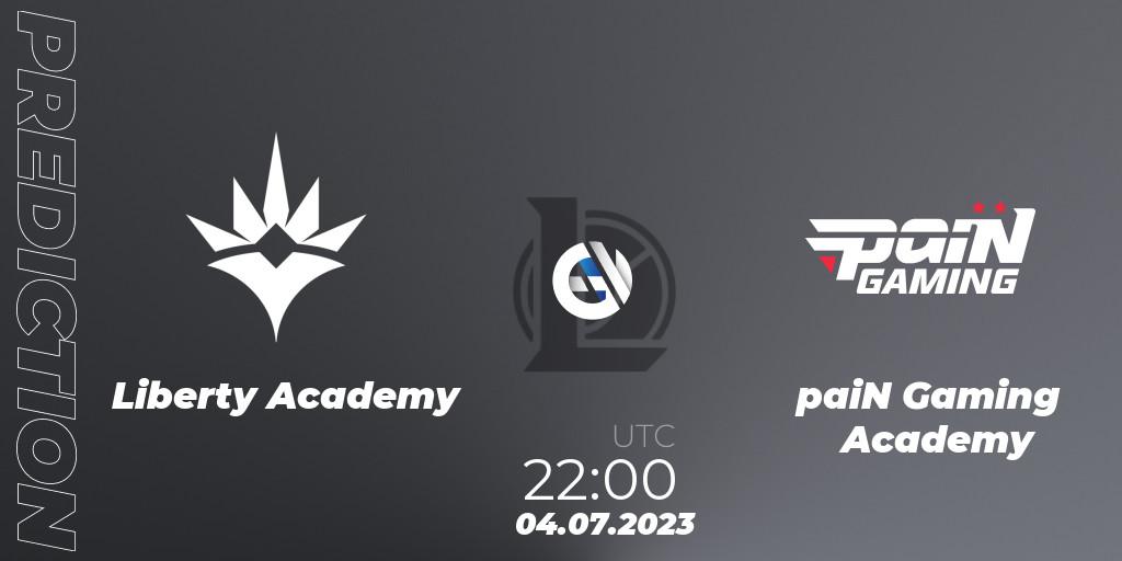 Liberty Academy vs paiN Gaming Academy: Betting TIp, Match Prediction. 04.07.2023 at 22:00. LoL, CBLOL Academy Split 2 2023 - Group Stage