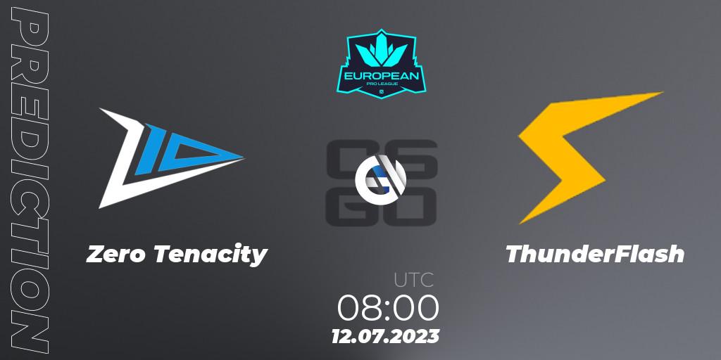 Zero Tenacity vs ThunderFlash: Betting TIp, Match Prediction. 12.07.23. CS2 (CS:GO), European Pro League Season 9