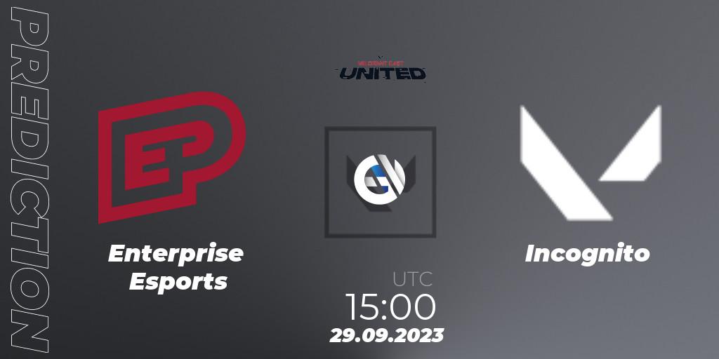 Enterprise Esports vs Incognito: Betting TIp, Match Prediction. 29.09.2023 at 15:00. VALORANT, VALORANT East: United: Season 2: Stage 3 - League
