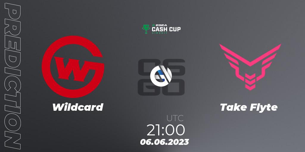 Wildcard vs Take Flyte: Betting TIp, Match Prediction. 06.06.2023 at 21:00. Counter-Strike (CS2), ESEA Cash Cup Circuit Season 1 Finals