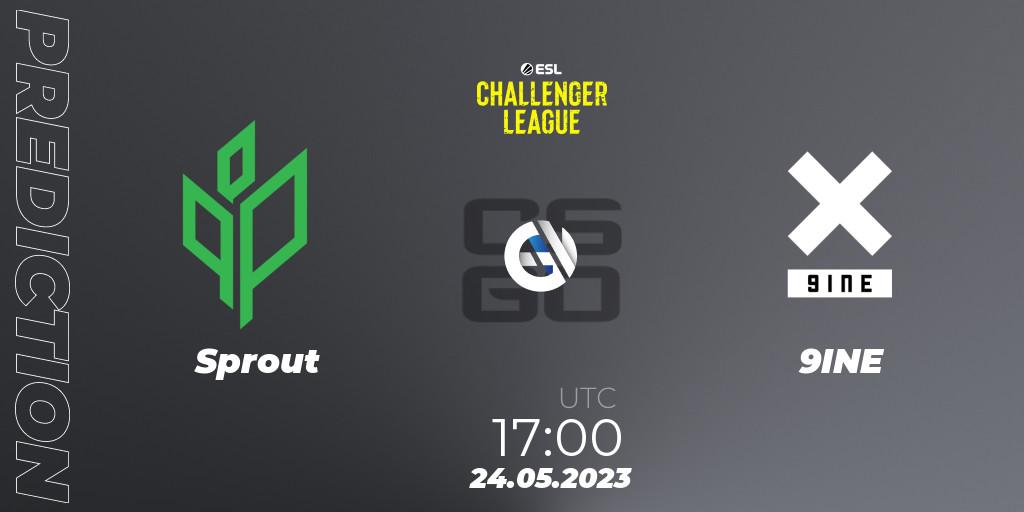 Sprout vs 9INE: Betting TIp, Match Prediction. 24.05.2023 at 17:00. Counter-Strike (CS2), ESL Challenger League Season 45: Europe