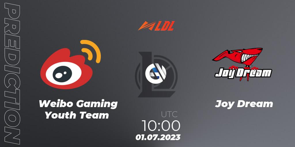 Weibo Gaming Youth Team vs Joy Dream: Betting TIp, Match Prediction. 01.07.23. LoL, LDL 2023 - Regular Season - Stage 3