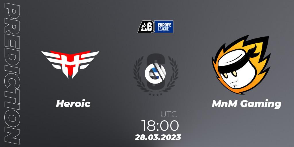 Heroic vs MnM Gaming: Betting TIp, Match Prediction. 28.03.23. Rainbow Six, Europe League 2023 - Stage 1