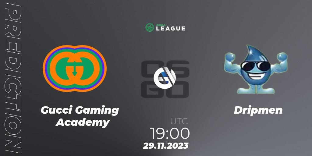 Gucci Gaming Academy vs Dripmen: Betting TIp, Match Prediction. 29.11.2023 at 19:00. Counter-Strike (CS2), ESEA Season 47: Advanced Division - Europe