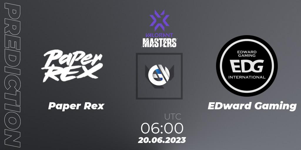 Paper Rex vs EDward Gaming: Betting TIp, Match Prediction. 20.06.23. VALORANT, VCT 2023 Masters Tokyo