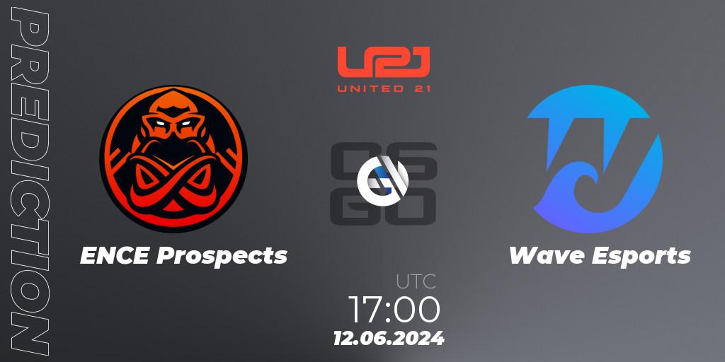 ENCE Prospects vs Wave Esports: Betting TIp, Match Prediction. 12.06.2024 at 17:00. Counter-Strike (CS2), United21 Season 14: Division 2