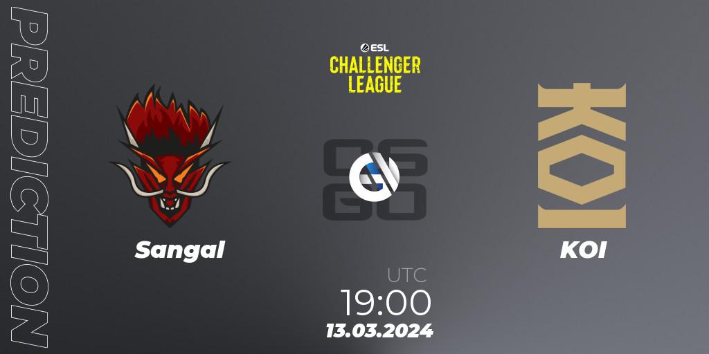 Sangal vs KOI: Betting TIp, Match Prediction. 13.03.24. CS2 (CS:GO), ESL Challenger League Season 47: Europe