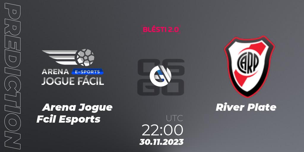 Arena Jogue Fácil Esports vs River Plate: Betting TIp, Match Prediction. 30.11.23. CS2 (CS:GO), BLÉSTI 2.0