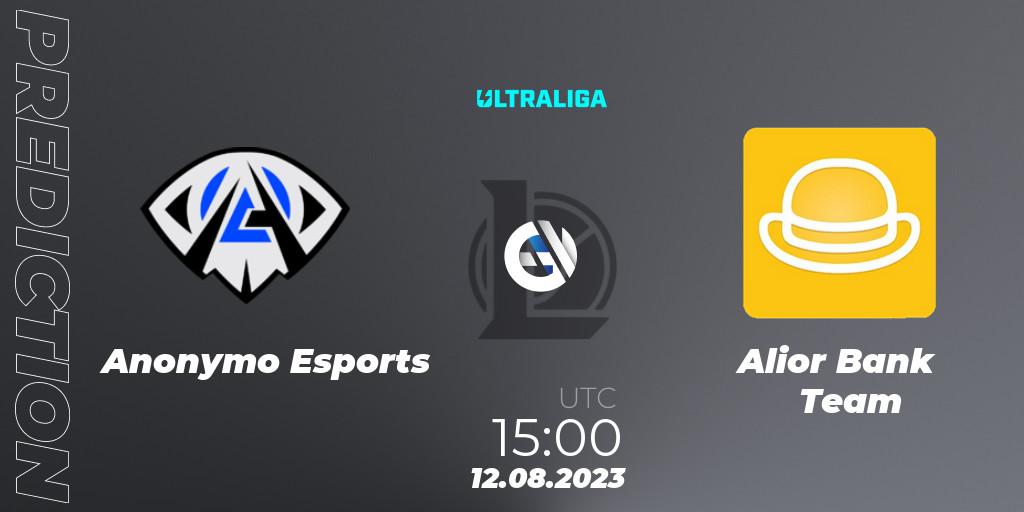 Anonymo Esports vs Alior Bank Team: Betting TIp, Match Prediction. 12.08.2023 at 15:00. LoL, Ultraliga Season 10 - Playoffs