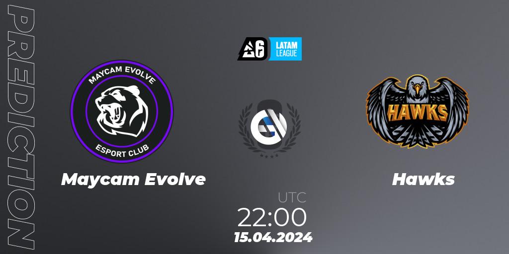 Maycam Evolve vs Hawks: Betting TIp, Match Prediction. 15.04.2024 at 22:00. Rainbow Six, LATAM League 2024 - Stage 1: LATAM South
