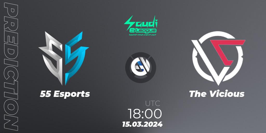 55 Esports vs The Vicious: Betting TIp, Match Prediction. 15.03.2024 at 18:30. Overwatch, Saudi eLeague 2024 - Major 1 / Phase 2