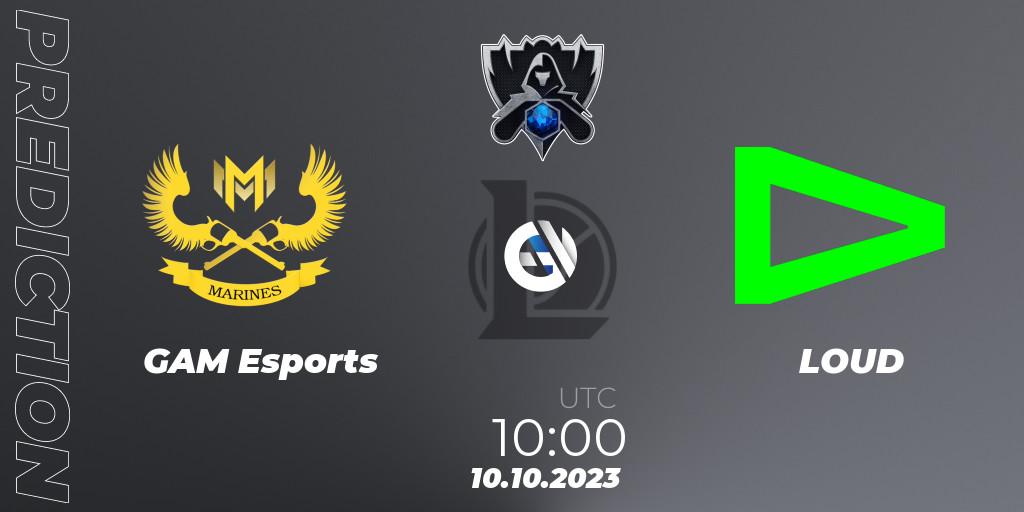 GAM Esports vs LOUD: Betting TIp, Match Prediction. 10.10.2023 at 10:00. LoL, Worlds 2023 LoL - Play-In