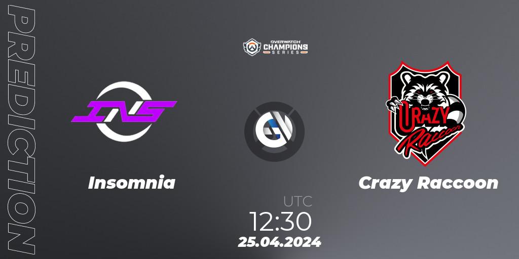 Insomnia vs Crazy Raccoon: Betting TIp, Match Prediction. 25.04.2024 at 11:00. Overwatch, Overwatch Champions Series 2024 - Asia Stage 1 Main Event
