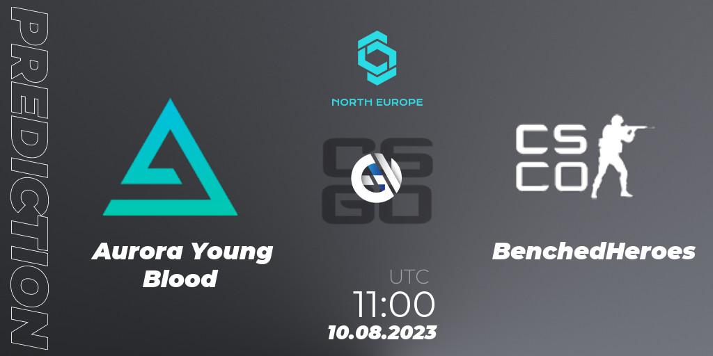 Aurora Young Blood vs BenchedHeroes: Betting TIp, Match Prediction. 10.08.2023 at 11:00. Counter-Strike (CS2), CCT North Europe Series #7: Closed Qualifier