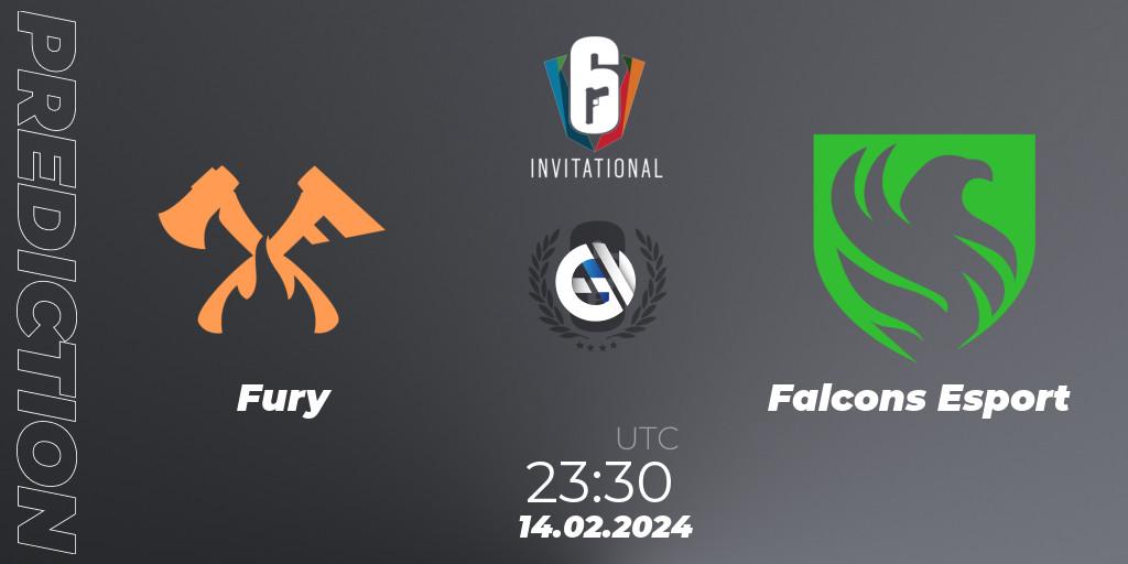 Fury vs Falcons Esport: Betting TIp, Match Prediction. 14.02.2024 at 23:30. Rainbow Six, Six Invitational 2024 - Group Stage