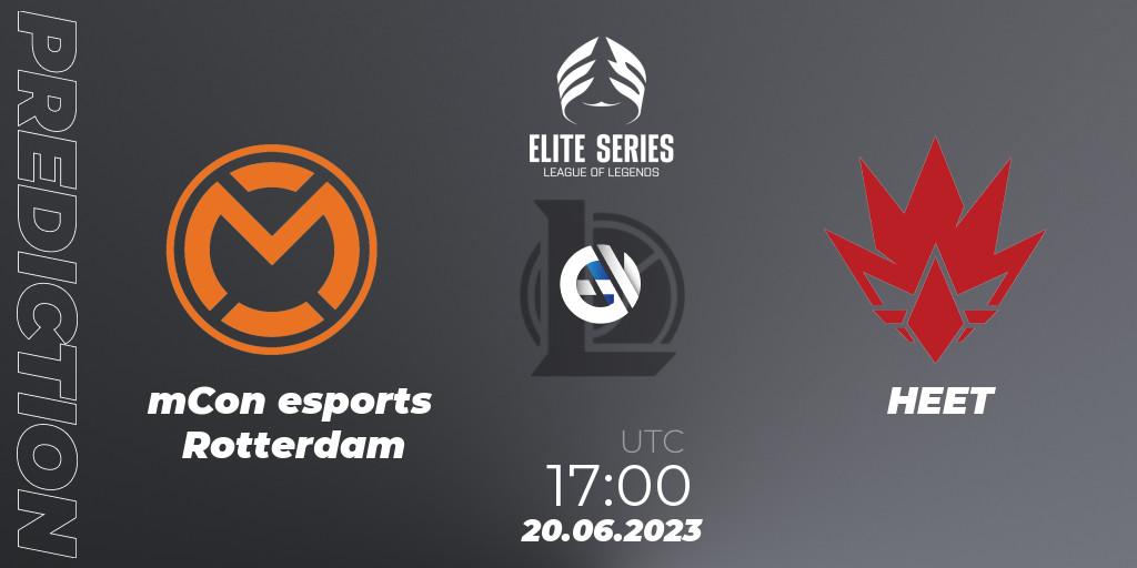 mCon esports Rotterdam vs HEET: Betting TIp, Match Prediction. 20.06.23. LoL, Elite Series Summer 2023