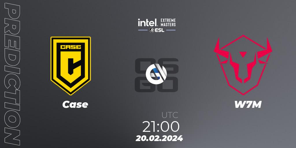 Case vs W7M: Betting TIp, Match Prediction. 20.02.2024 at 21:00. Counter-Strike (CS2), Intel Extreme Masters Dallas 2024: South American Open Qualifier #2