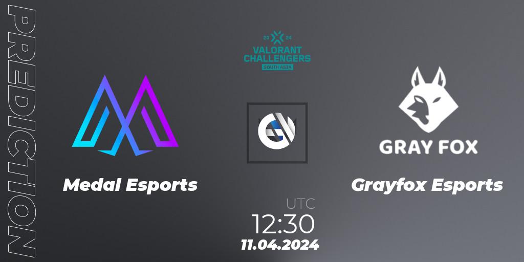Medal Esports vs Grayfox Esports: Betting TIp, Match Prediction. 11.04.2024 at 12:30. VALORANT, VALORANT Challengers 2024 South Asia: Split 1 - Cup 2