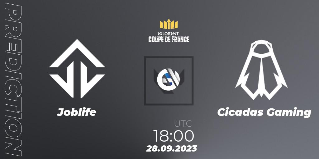Joblife vs Cicadas Gaming: Betting TIp, Match Prediction. 28.09.23. VALORANT, VCL France: Revolution - Coupe De France 2023