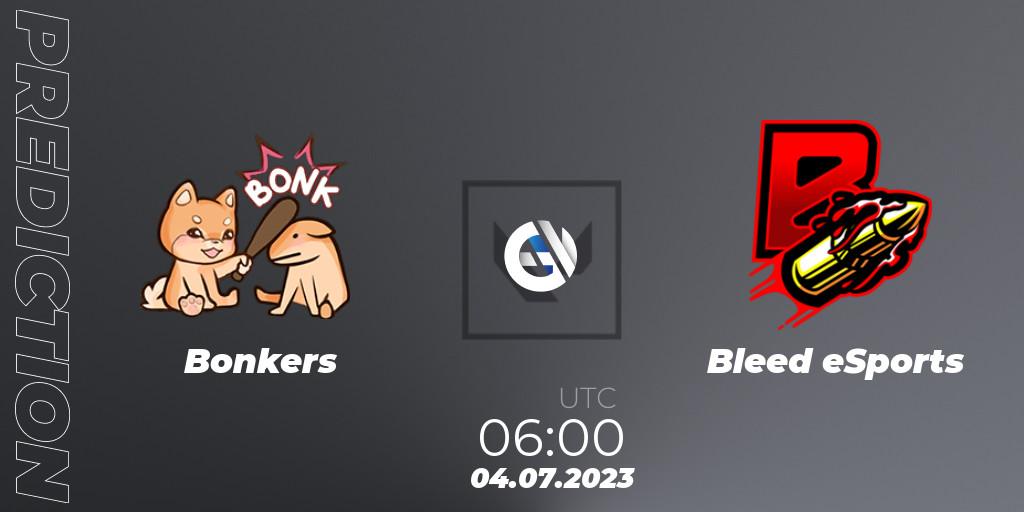 Bonkers vs Bleed eSports: Betting TIp, Match Prediction. 04.07.23. VALORANT, VALORANT Challengers Ascension 2023: Pacific - Group Stage