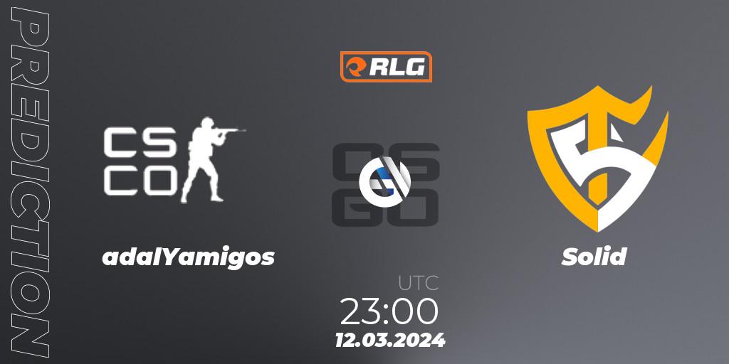 adalYamigos vs Solid: Betting TIp, Match Prediction. 12.03.2024 at 23:00. Counter-Strike (CS2), RES Latin American Series #2