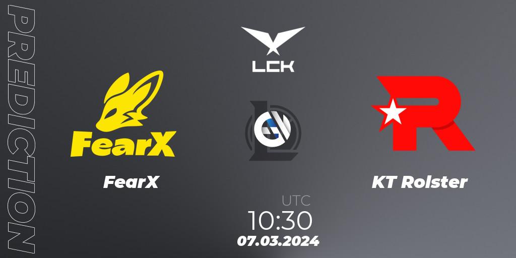 FearX vs KT Rolster: Betting TIp, Match Prediction. 07.03.24. LoL, LCK Spring 2024 - Group Stage
