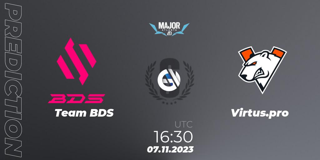 Team BDS vs Virtus.pro: Betting TIp, Match Prediction. 07.11.2023 at 16:30. Rainbow Six, BLAST Major USA 2023 - Playoffs