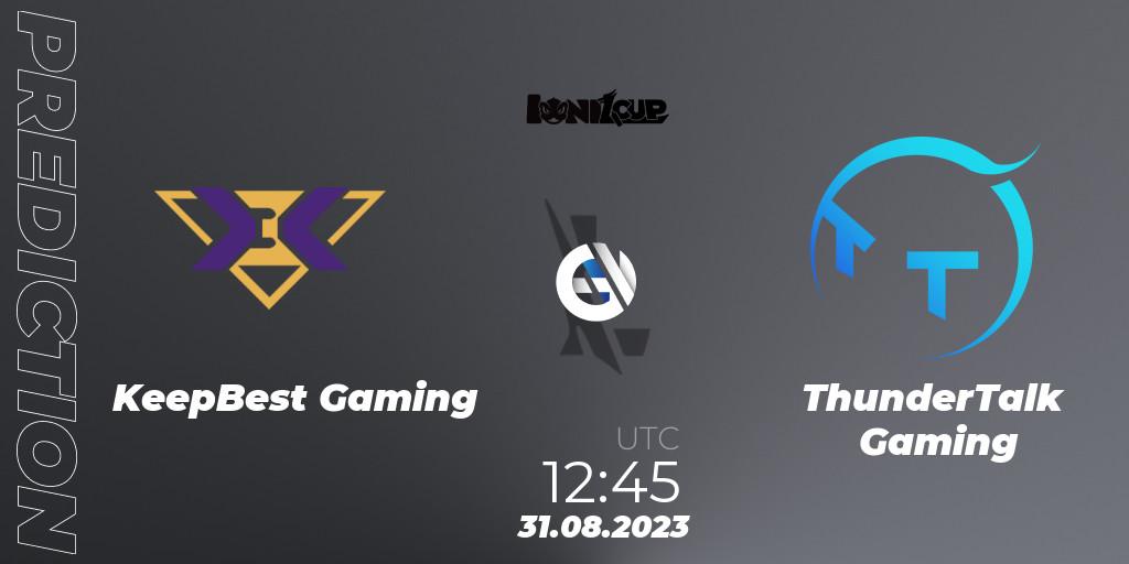 KeepBest Gaming vs ThunderTalk Gaming: Betting TIp, Match Prediction. 31.08.2023 at 12:45. Wild Rift, Ionia Cup 2023 - WRL CN Qualifiers