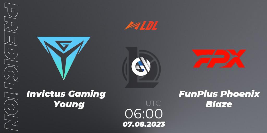 Invictus Gaming Young vs FunPlus Phoenix Blaze: Betting TIp, Match Prediction. 07.08.23. LoL, LDL 2023 - Playoffs