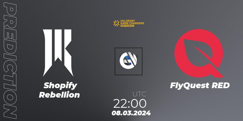 Shopify Rebellion vs FlyQuest RED: Betting TIp, Match Prediction. 08.03.24. VALORANT, VCT 2024: Game Changers North America Series Series 1
