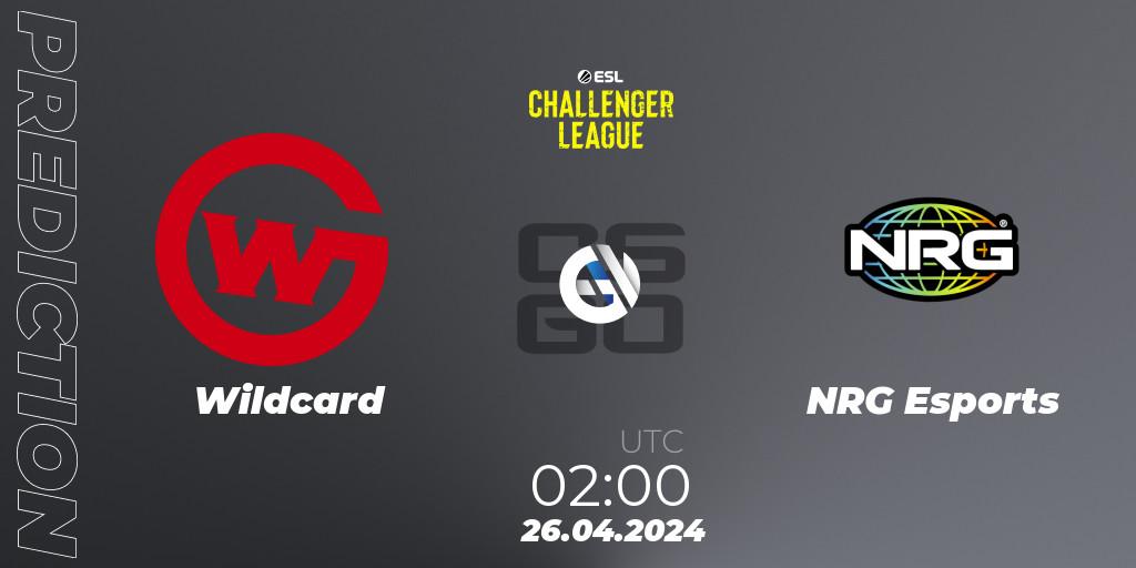 Wildcard vs NRG Esports: Betting TIp, Match Prediction. 26.04.24. CS2 (CS:GO), ESL Challenger League Season 47: North America