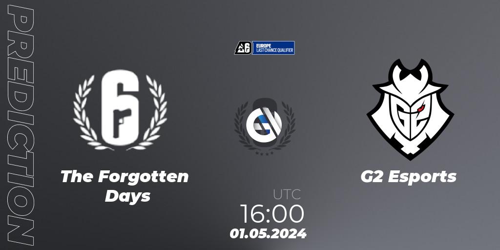 The Forgotten Days vs G2 Esports: Betting TIp, Match Prediction. 01.05.2024 at 16:00. Rainbow Six, Europe League 2024 - Stage 1 LCQ