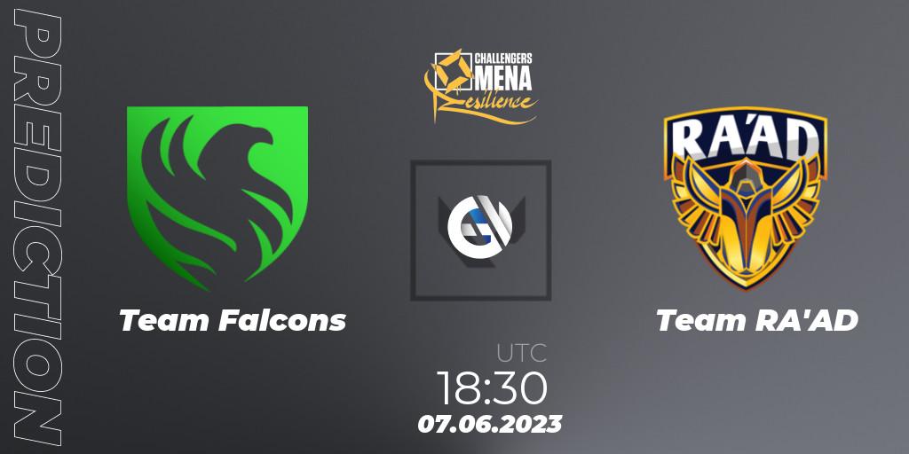 Team Falcons vs Team RA'AD: Betting TIp, Match Prediction. 07.06.2023 at 15:30. VALORANT, VALORANT Challengers 2023 MENA: Resilience - LAN Finals